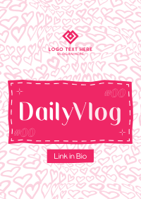 Hearts Daily Vlog Flyer Image Preview