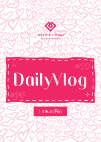 Hearts Daily Vlog Flyer Design