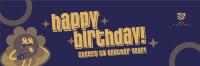 Happy Birthday Greeting Twitter header (cover) Image Preview
