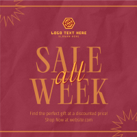 Minimalist Week Discounts Instagram post Image Preview