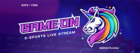 Unicorn Gaming Livestream Facebook Cover Preview