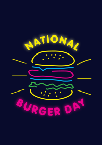 Neon Burger Poster Image Preview