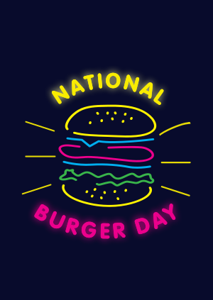 Neon Burger Poster Image Preview