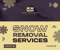 Snowy Snow Removal Facebook Post Design
