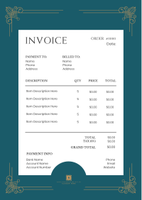 Classic Deco Invoice Image Preview