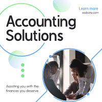 Business Accounting Solutions Linkedin Post Design