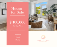 House for Sale Ad Facebook Post Design