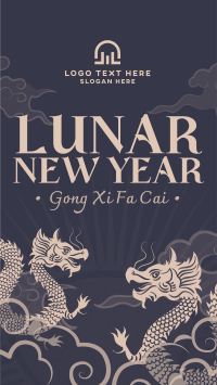 Oriental Lunar New Year TikTok Video Design