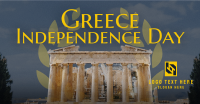 Contemporary Greece Independence Day Facebook Ad Design
