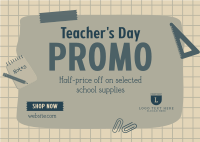 Teacher's Day Deals Postcard Design