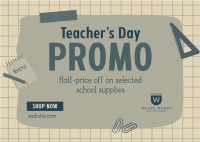 Teacher's Day Deals Postcard Image Preview