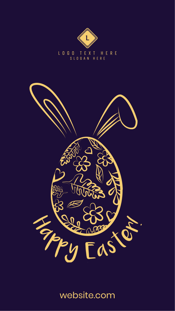 Egg Bunny Instagram Story Design Image Preview