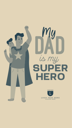 Superhero Dad Facebook story Image Preview