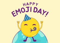 Party Emoji Postcard Design