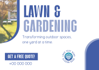 Convenient Lawn Care Services Postcard Design