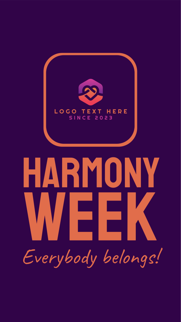 Harmony Week Facebook Story Design Image Preview
