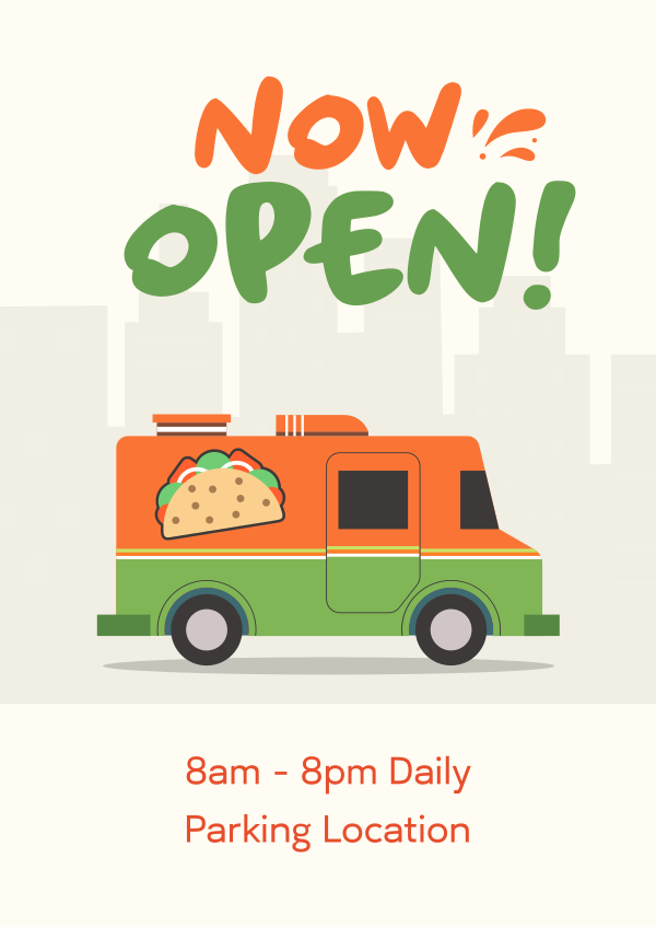 Taco Food Truck Poster Design Image Preview