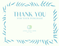 Wispy Leaves Thank You Card Image Preview