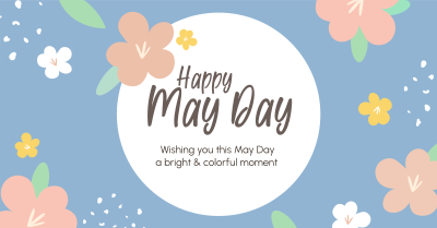 Happy May Day Flowers Facebook ad Image Preview