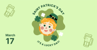 Smiling St. Patrick Facebook Ad Design