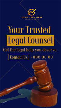 Trusted Legal Counsel Instagram reel Image Preview