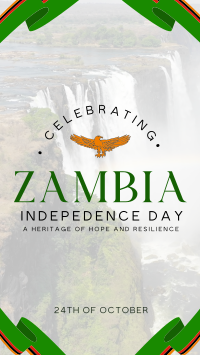 Zambia Independence Day Flag Facebook Story Design