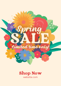 Spring Sale bouquet Poster Design