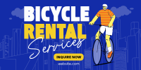 Modern Bicycle Rental Services Twitter post Image Preview