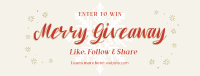 Merry Giveaway Announcement Facebook Cover Design