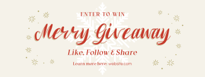 Merry Giveaway Announcement Facebook cover Image Preview