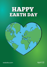 Heart-shaped Earth Poster Design