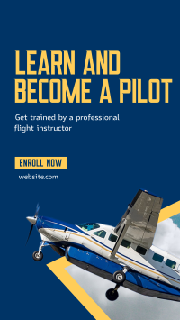 Flight Training Program Facebook Story Design