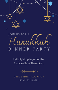 Beautiful Hanukkah Invitation Image Preview