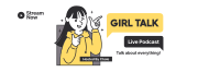 Girl Talk Podcast Twitter Header Design