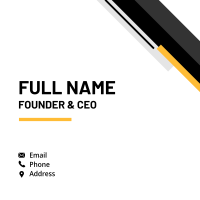 Yellow Corporate Business Card Design