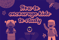 Kiddie Study with Me Pinterest Cover Design