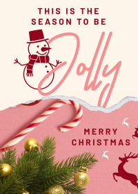 The Jolly Snowman Poster Design