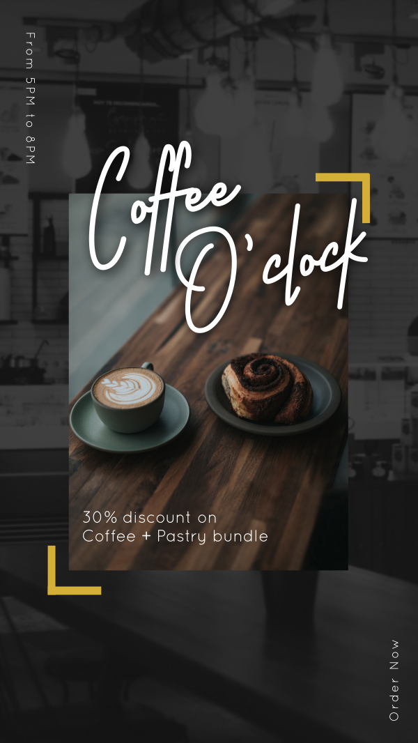 Coffee O'clock Instagram Story Design Image Preview