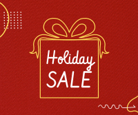 Holiday Sale Red Facebook Post Design
