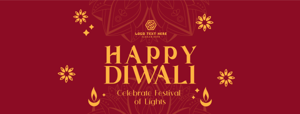 Happy Diwali Greeting Facebook Cover Design Image Preview