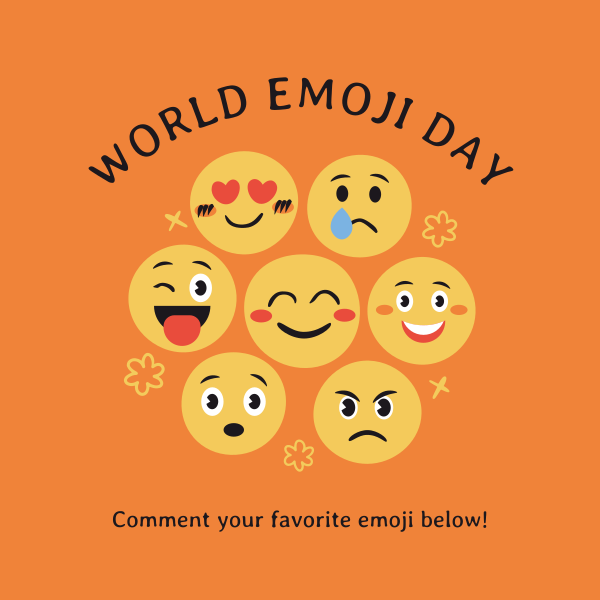 Fun Emoji Day Instagram Post Design Image Preview