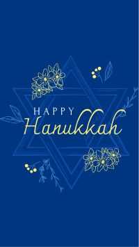 Hanukkah Star Greeting Instagram Story Design