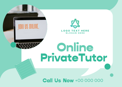 Online Private Tutor Postcard Image Preview