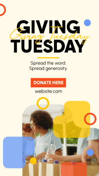 Minimal Giving Tuesday TikTok video Image Preview