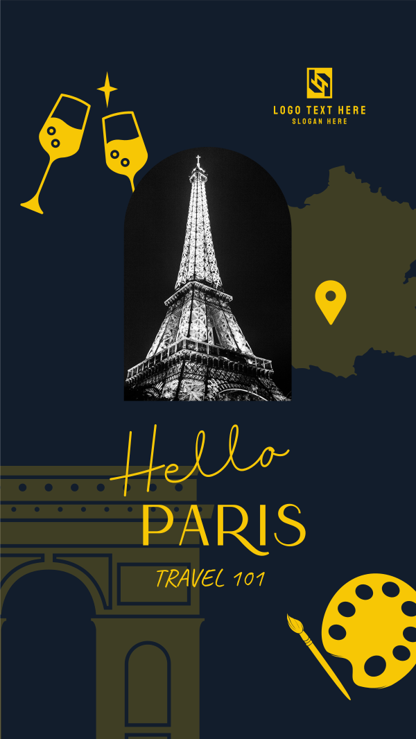 Paris Holiday Travel  Instagram Story Design Image Preview