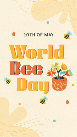 Happy Bee Day Facebook story Image Preview