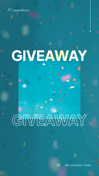 Giveaway Confetti Facebook Story Design