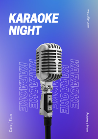 Karaoke Night Gradient Poster Image Preview