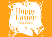 Blessed Easter Greeting Postcard Image Preview