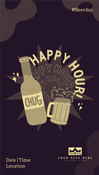 Happy Hour Drinks YouTube Short Design